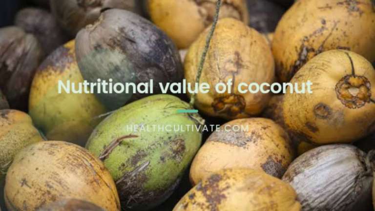 Nutrition value of coconut